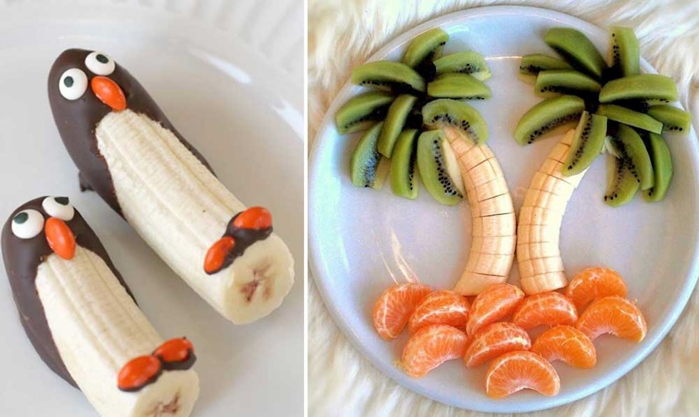 Ungerne vil elske disse fantasifulde banan-snacks. Nemme og sjove snacks med banan