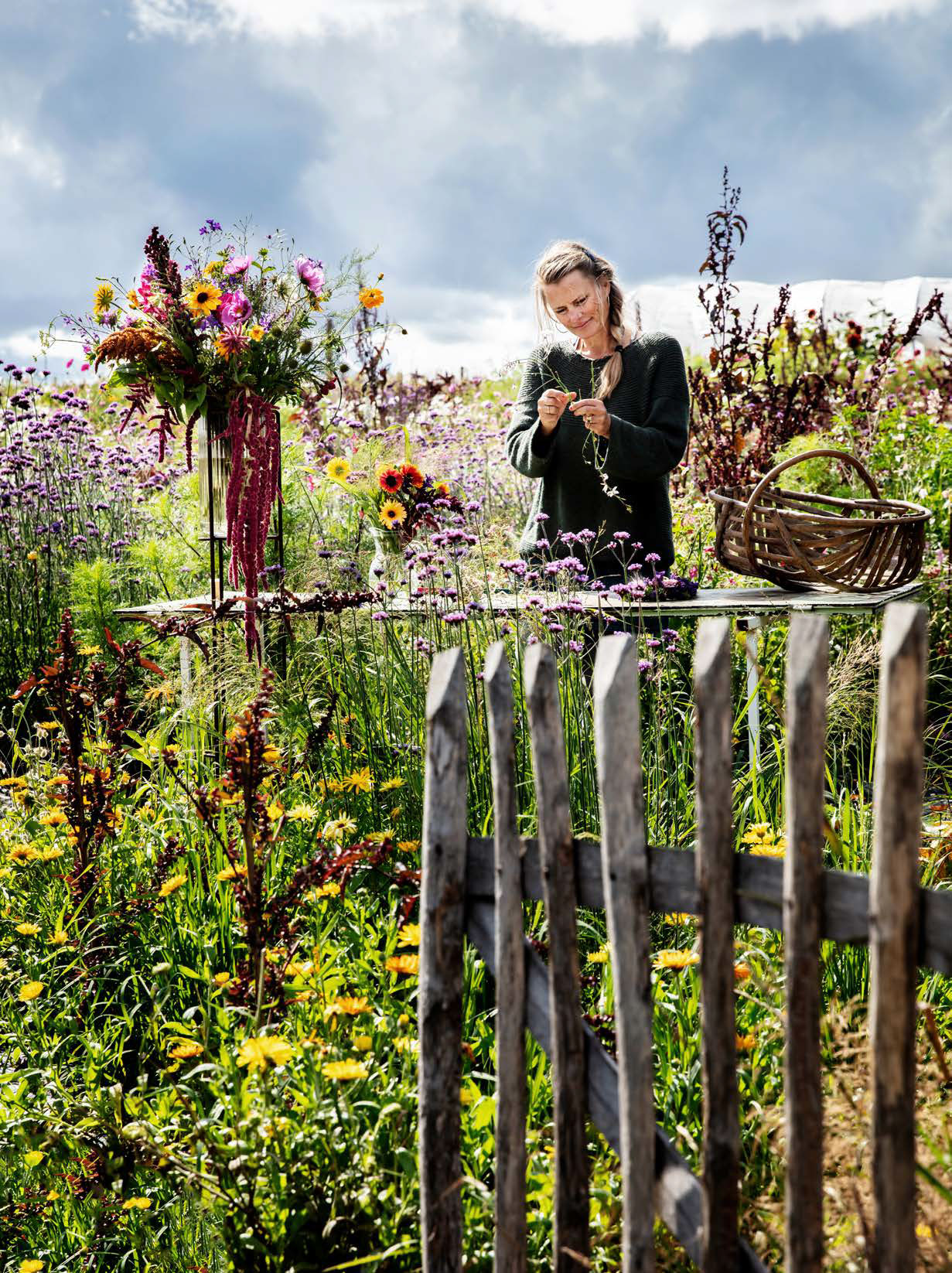 Rikke Lenz i blomstermarken.