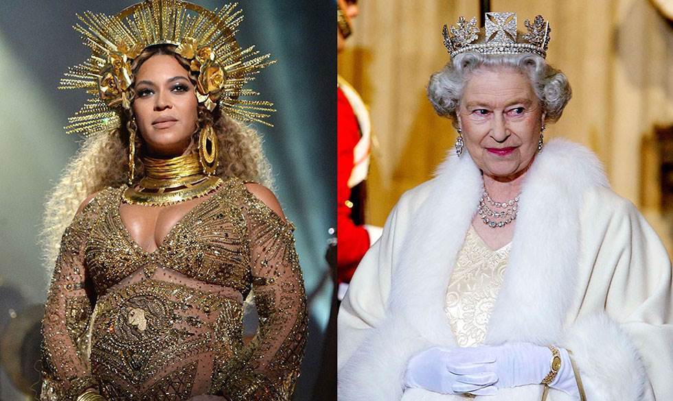 Queen Bey og queen E? Jep, der er dna-match... Beyonce og dronning Elizabeth