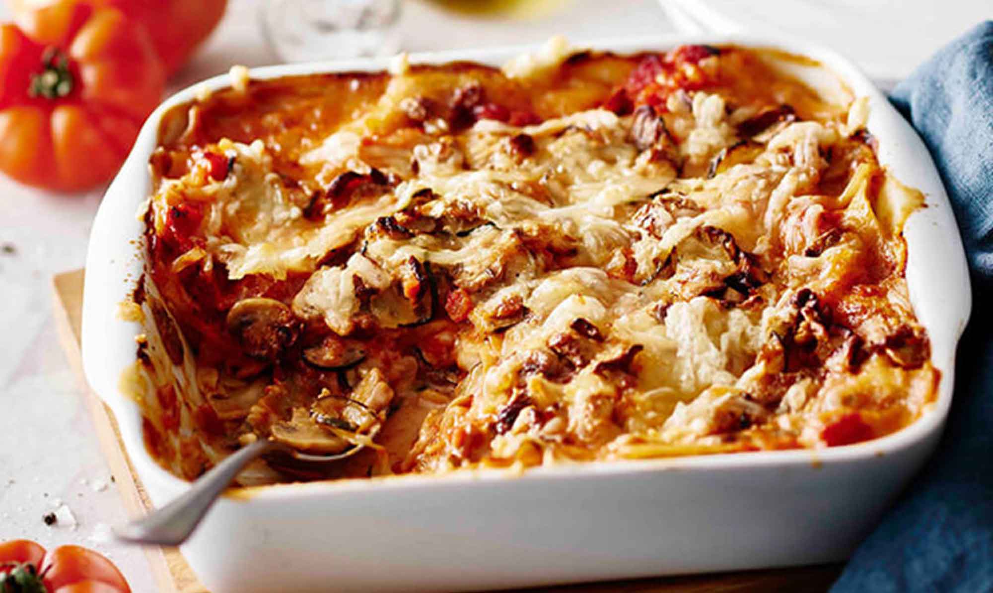 Nem og lækker vegansk lasagne uden kød... Vegansk lasagne med champignoner og zucchini
