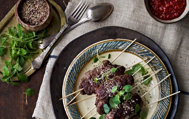Lammekebab med za’atar Lammekebab med za’atar