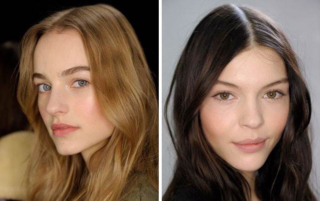 "Naked hair" hos Ralph Lauren (til venstre) og Carven (til højre) Naked hair: en guide til den nye it frisure