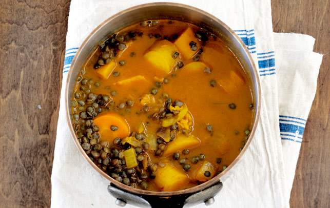 Linsesuppe med græskar Linsesuppe med græskar