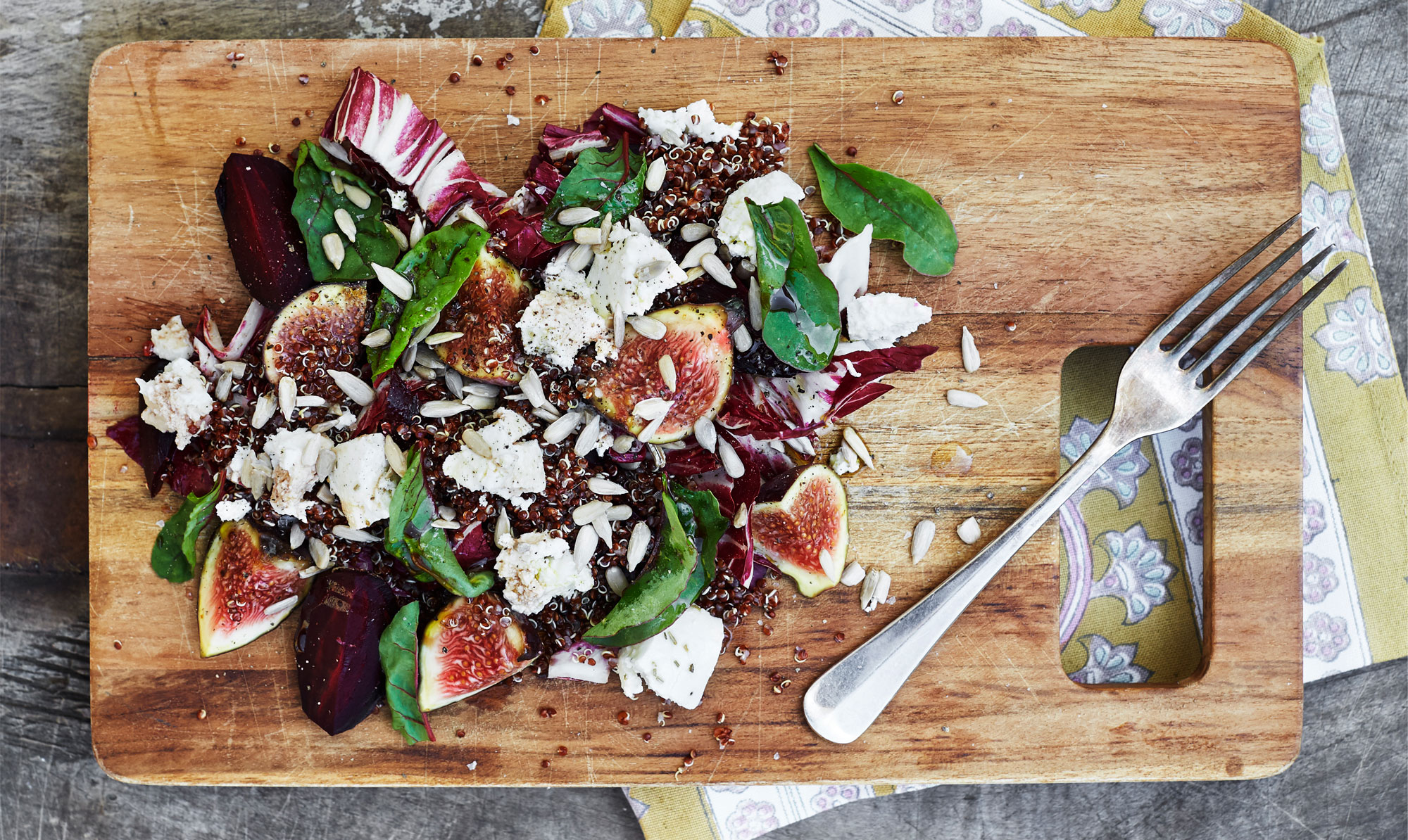 Skøn efterårsmad. Bagte rødbeder med rød quinoa