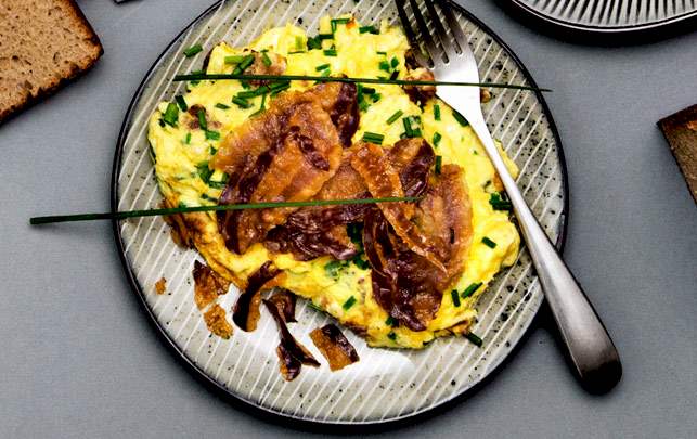 Røræg med pancetta og purløg Røræg med pancetta og purløg