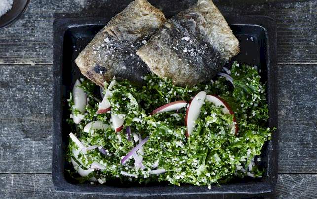 Stærke sild med grønkålscouscous Stærke sild med grønkålscouscous