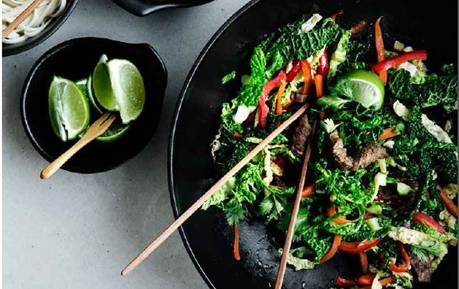 wok med oksekød