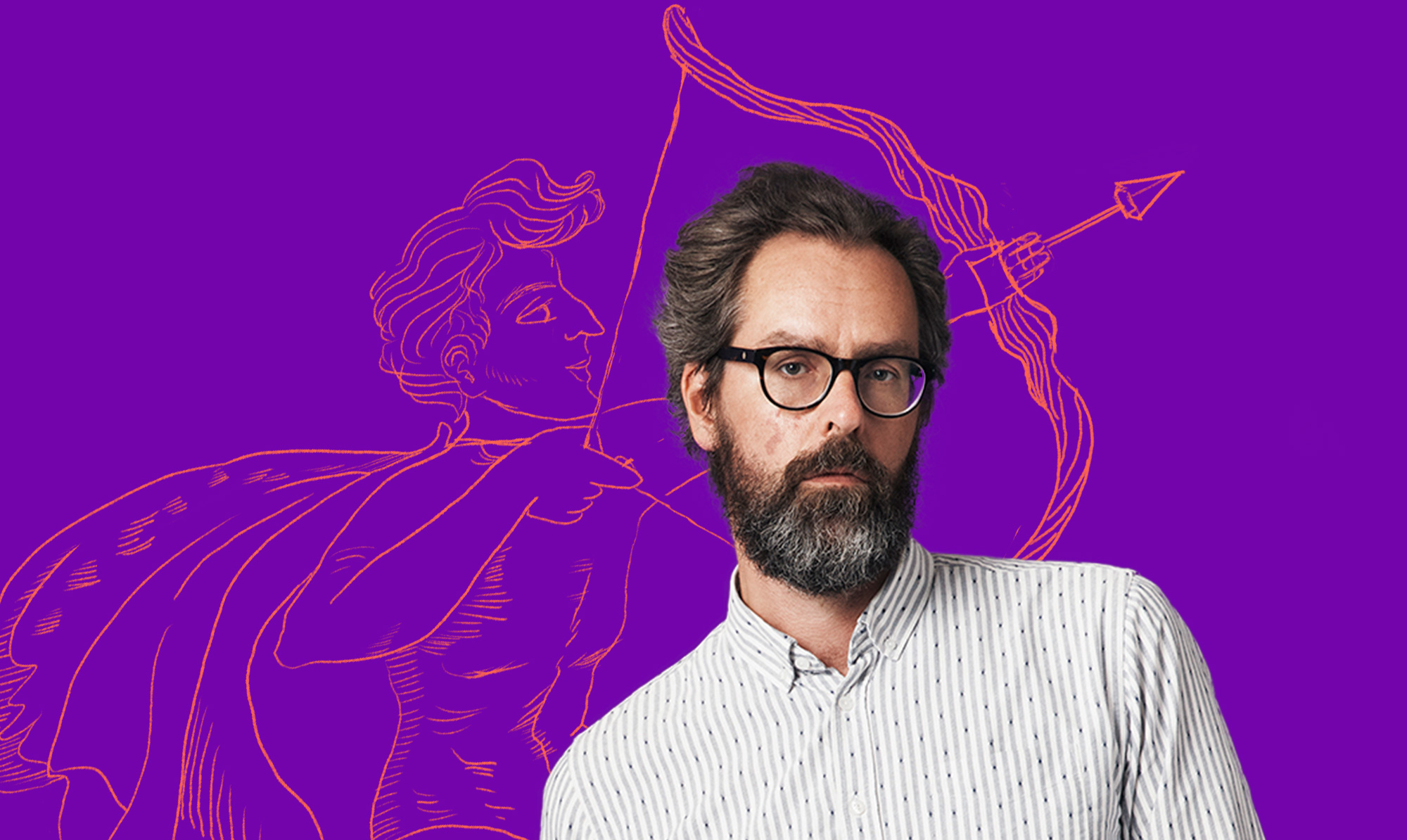 Bliv klogere på stjernetegnet skytten og tegner Anders Morgenthaler i podcasten "I stjernernes tegn". Podcast stjernetegn skytten