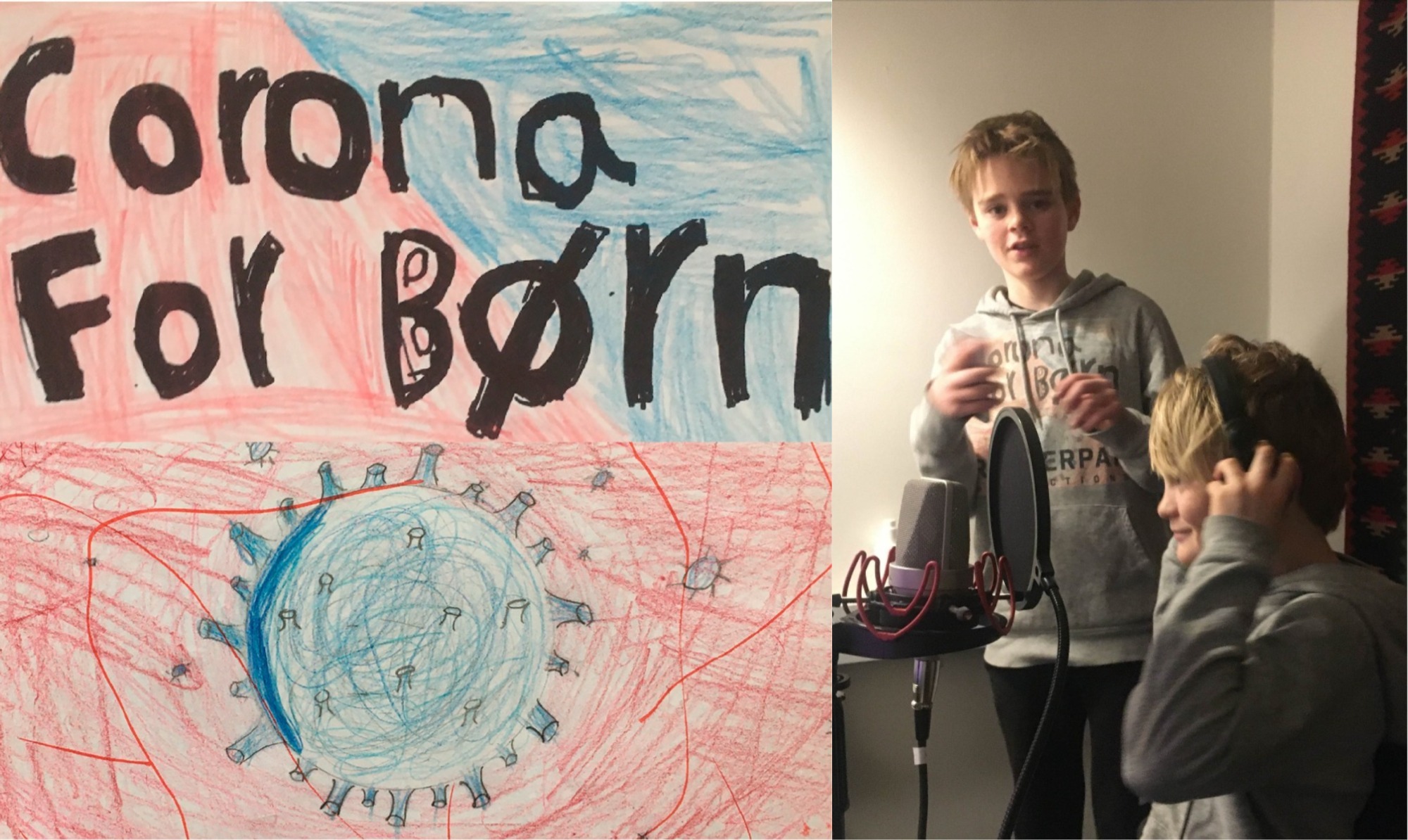 Ezra og Leo er værter på podcasten Corona for børn. Corona for børn podcast