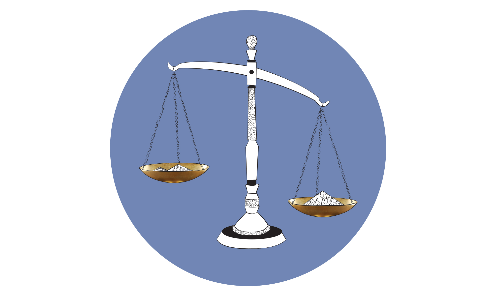 Vægten er et lufttegn. Horoskop vægt illustration