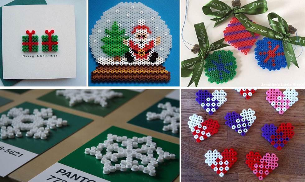 Ingen jul uden julepynt i hama perler. Julepynt hama perler