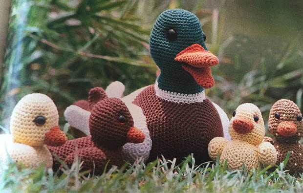 Skøn retro: Hæklet andefamilie fra Hendes Verden