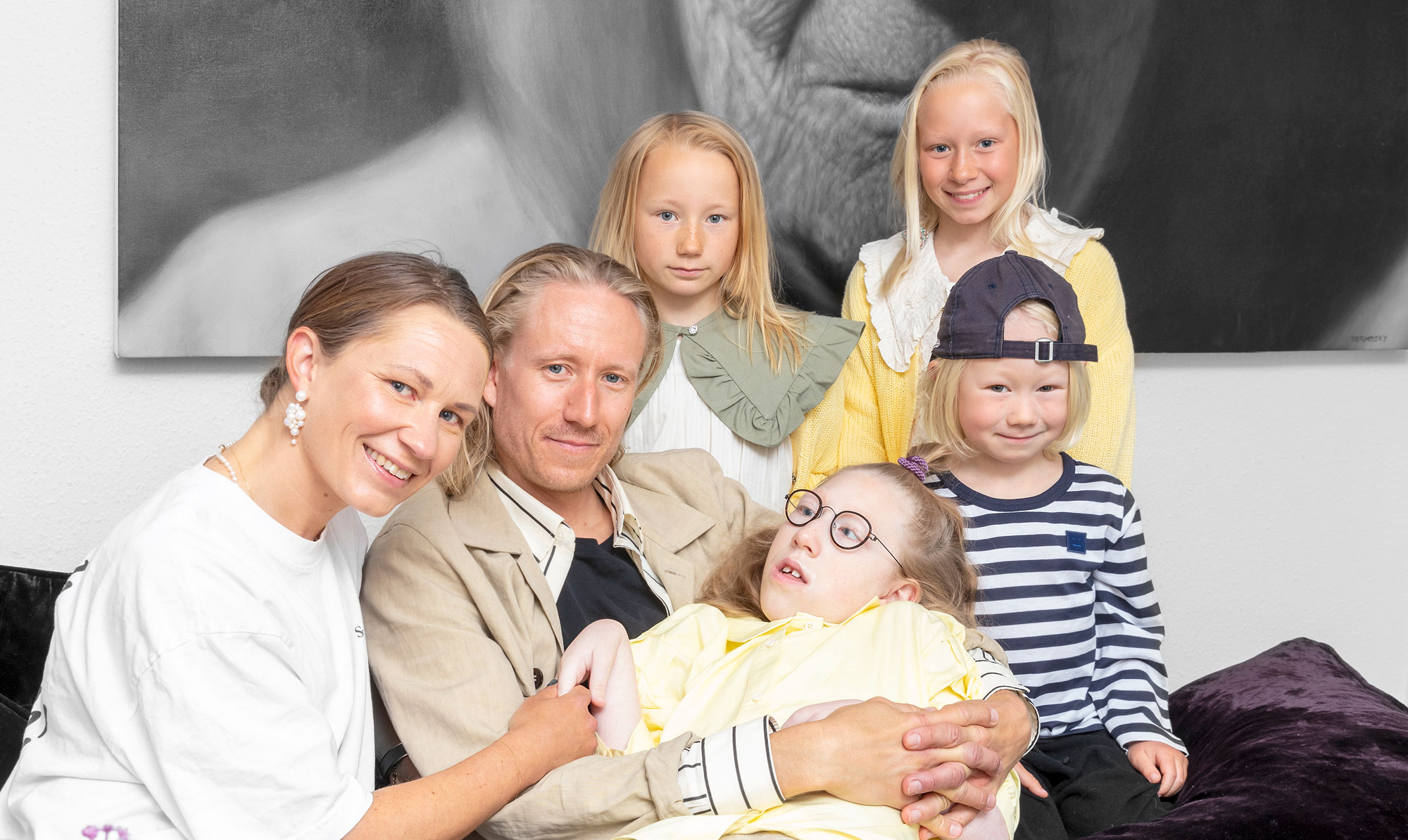 Mød Louise og hendes familie her. Mor med handicappet datter