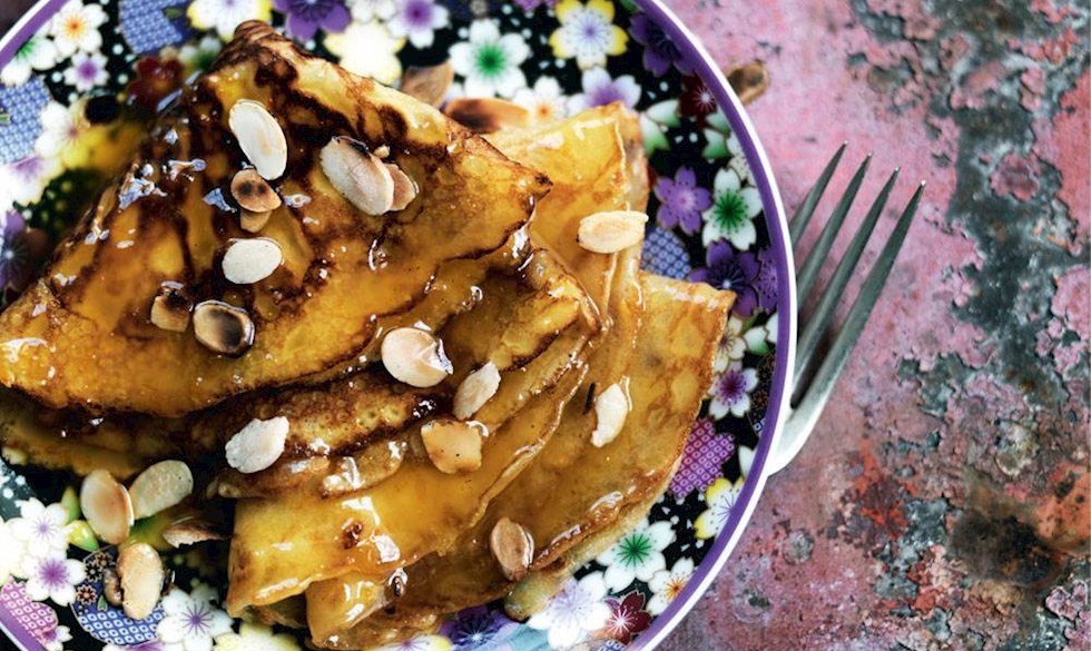 Bløde og lækre crêpes suzette