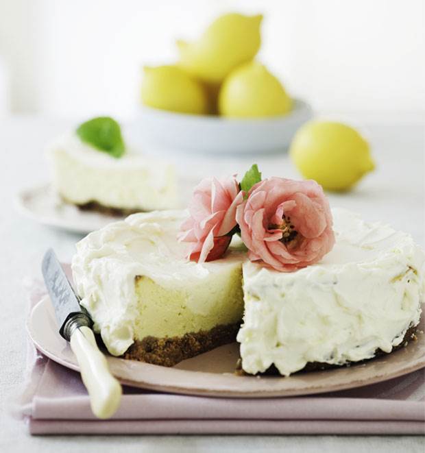 Citroncheesecake med hvid chokolade