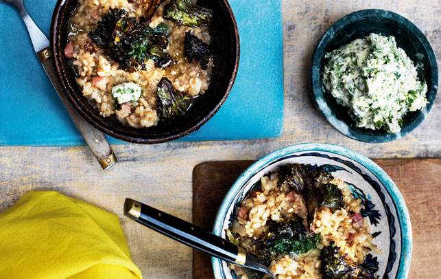Risotto med grønt citronsmør