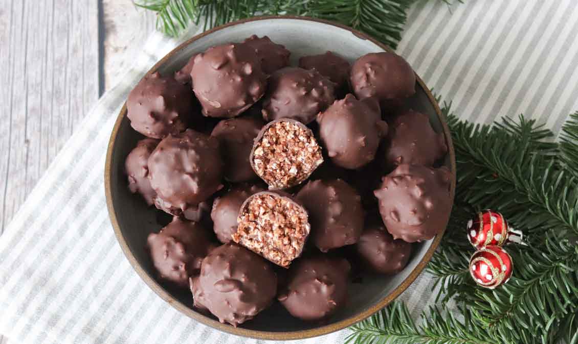 Havregrynskugler med et twist af chokolade, appelsin og Baileys