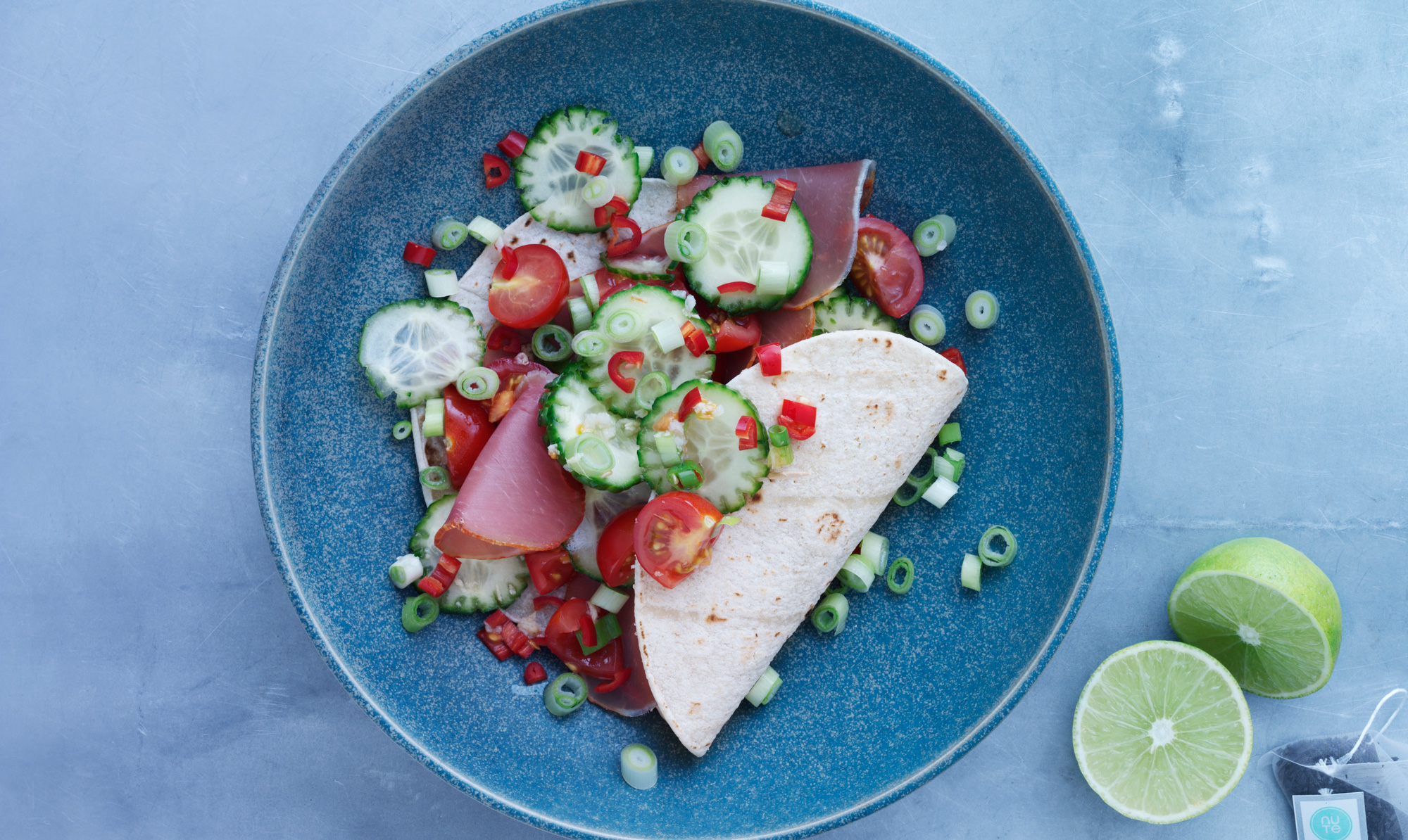 Find opskriften her. Majstortillas med salsa og lomo secco