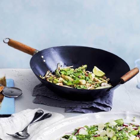 Wok med asparges