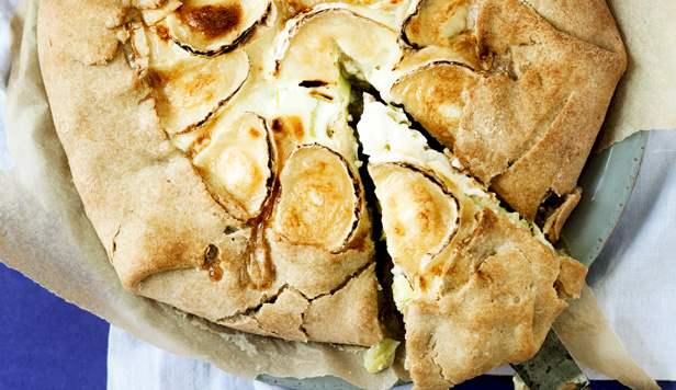 Galette med skinke og gedeost Opskrift på gallette med skinke gedeost