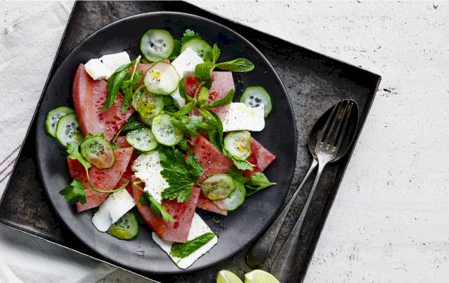 Vandmelonsalat Vandmelonsalat