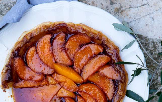 Tærte tatin med mango Opskrift på tærte tatin med mango