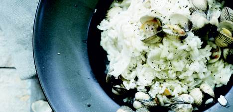 Cremet risotto med muslinger