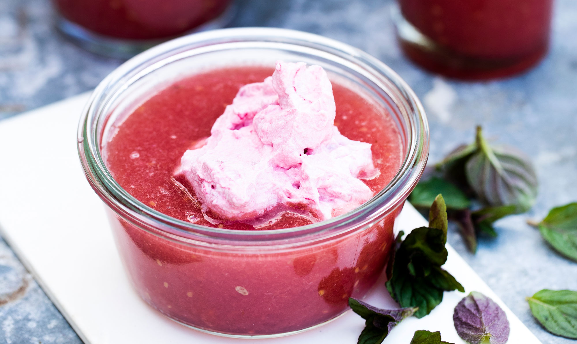 En skøn sommerdessert. Vandmelonsuppe