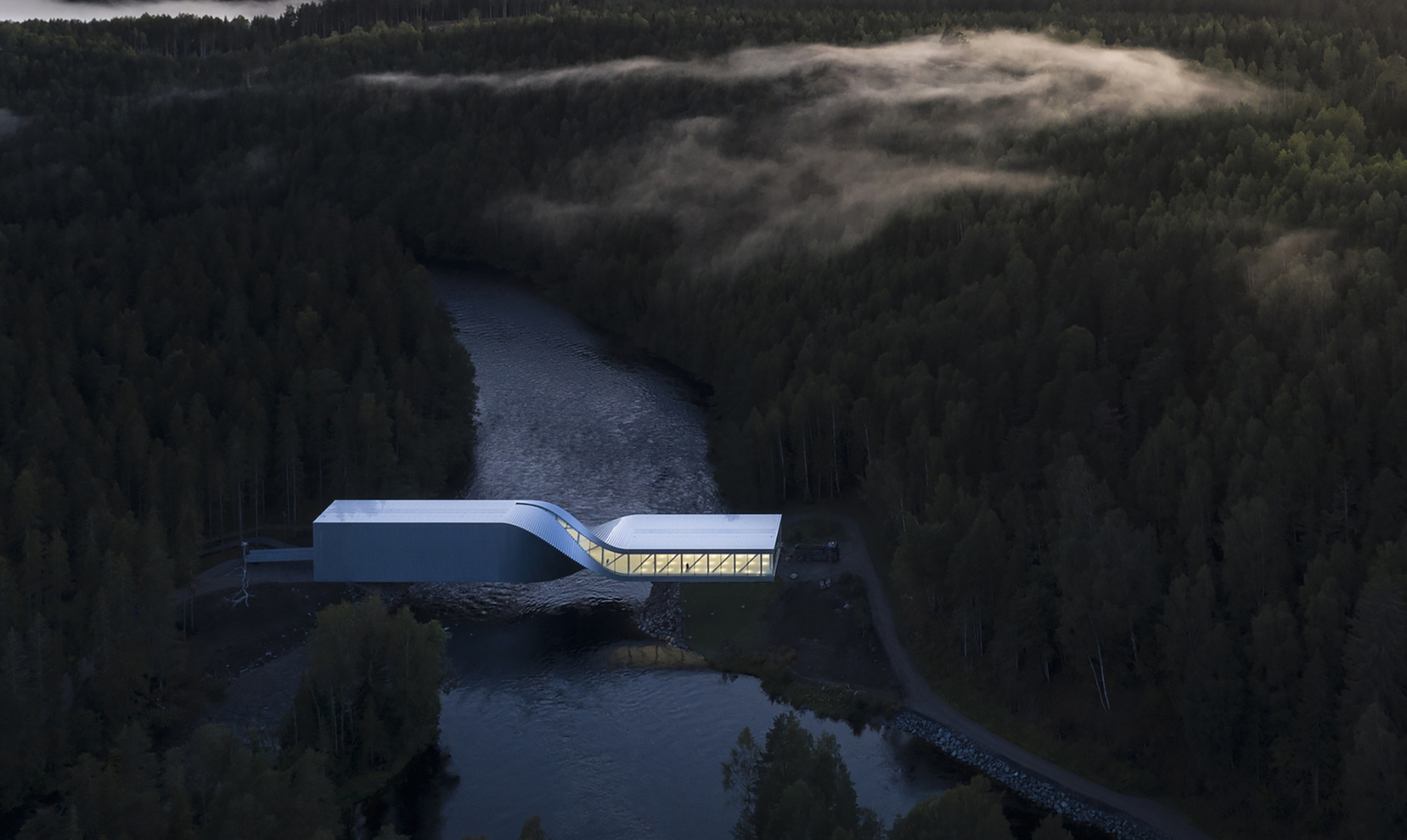 ’The Twist’ fra Bjarke Ingels ligger midt i den norske natur og ligner noget fra en sci-fi film