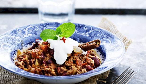 Chili con carne – med chokolade Opskrift på chili con carne med chokolade