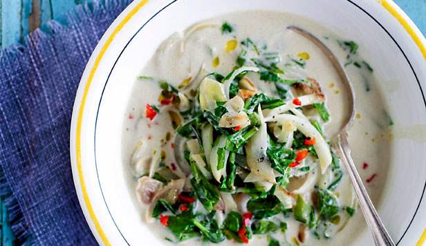Callaloo-grøntsagssuppe Opskrift på callaloo-grøntsagssuppe