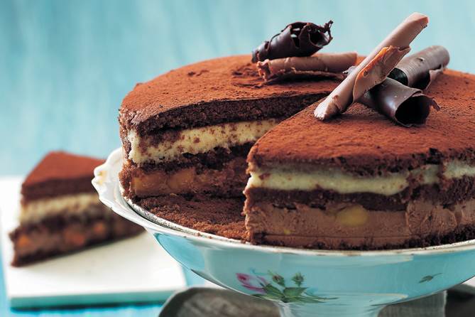 Mango-chokoladekage