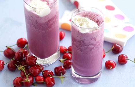 Milkshake med kirsebær