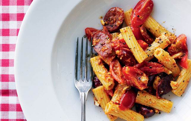 Pasta med chorizo
