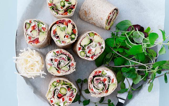 Wraps med grønne lækkerier