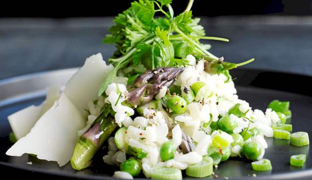 Grøn risotto Opskrift på grøn risotto