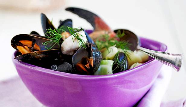 Fiskesuppe Fiskesuppe opskrift med aioli