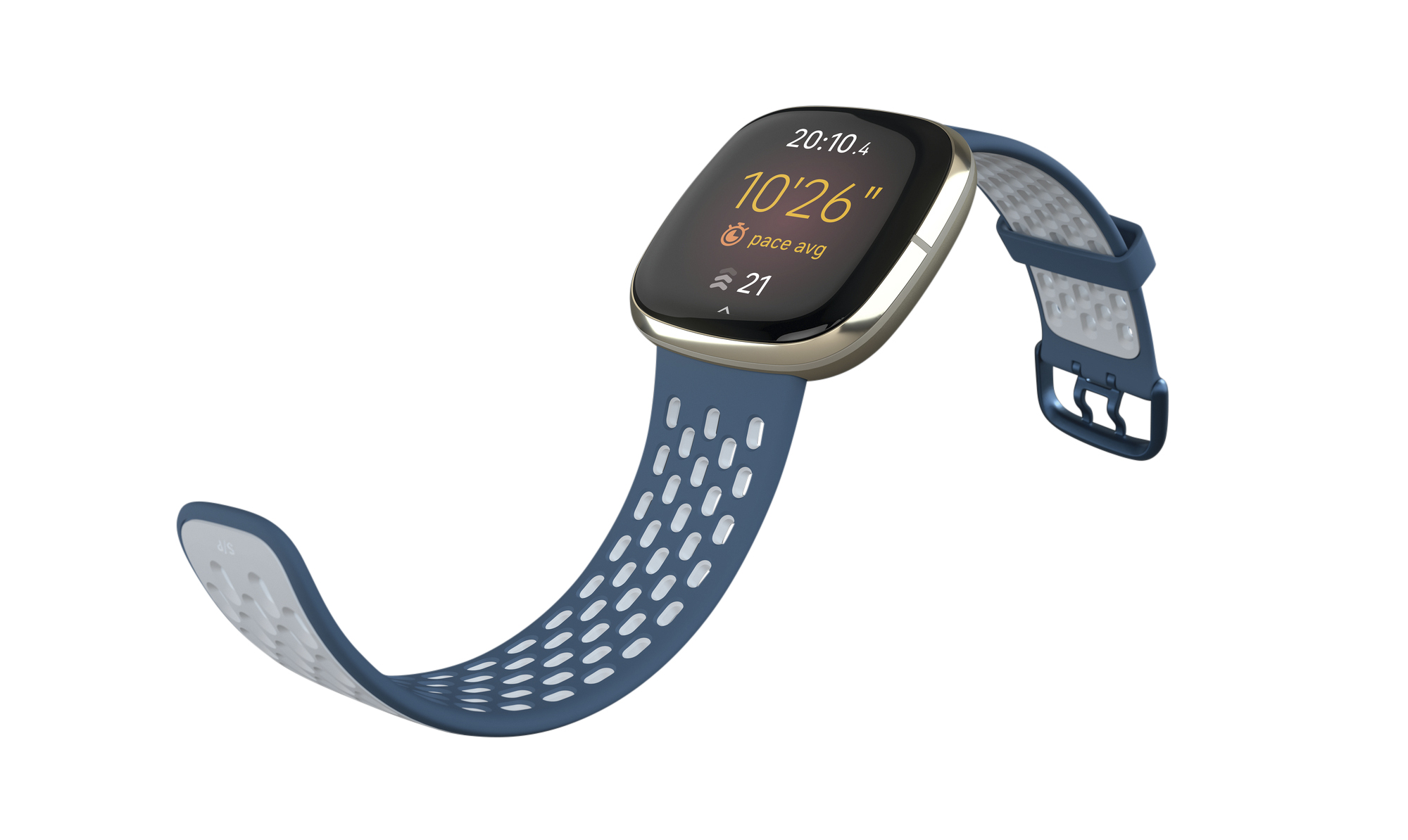 Fitbit-urets skærm er rummelig. Den viste rem er ekstraudstyr. Nyt Fitbit-ur hjælper dig med at spore og bekæmpe stress