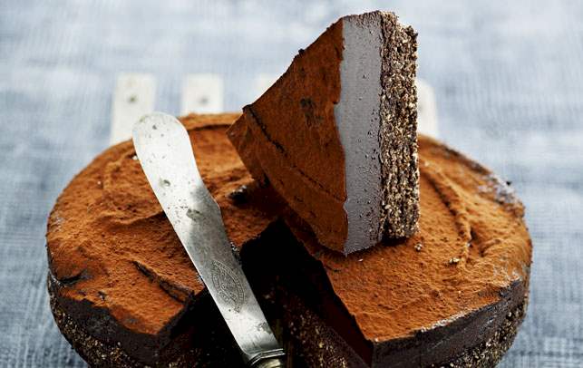 Intens chokoladetærte Opskrift på intens chokoladetærte