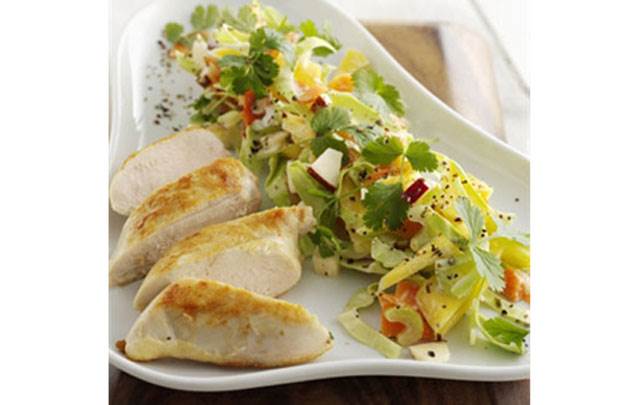 Eksotisk coleslaw med kylling kylling