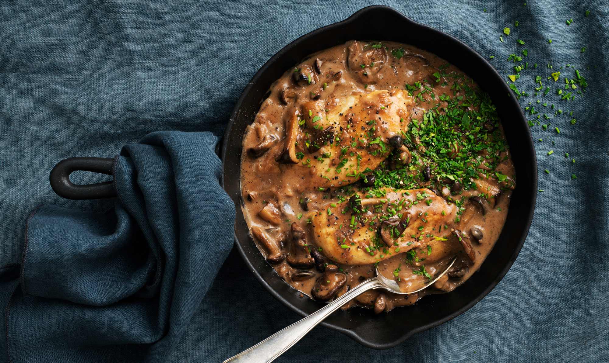 Kylling med svampesauce