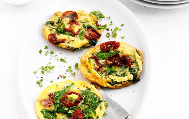 Frittata med æg og spinat