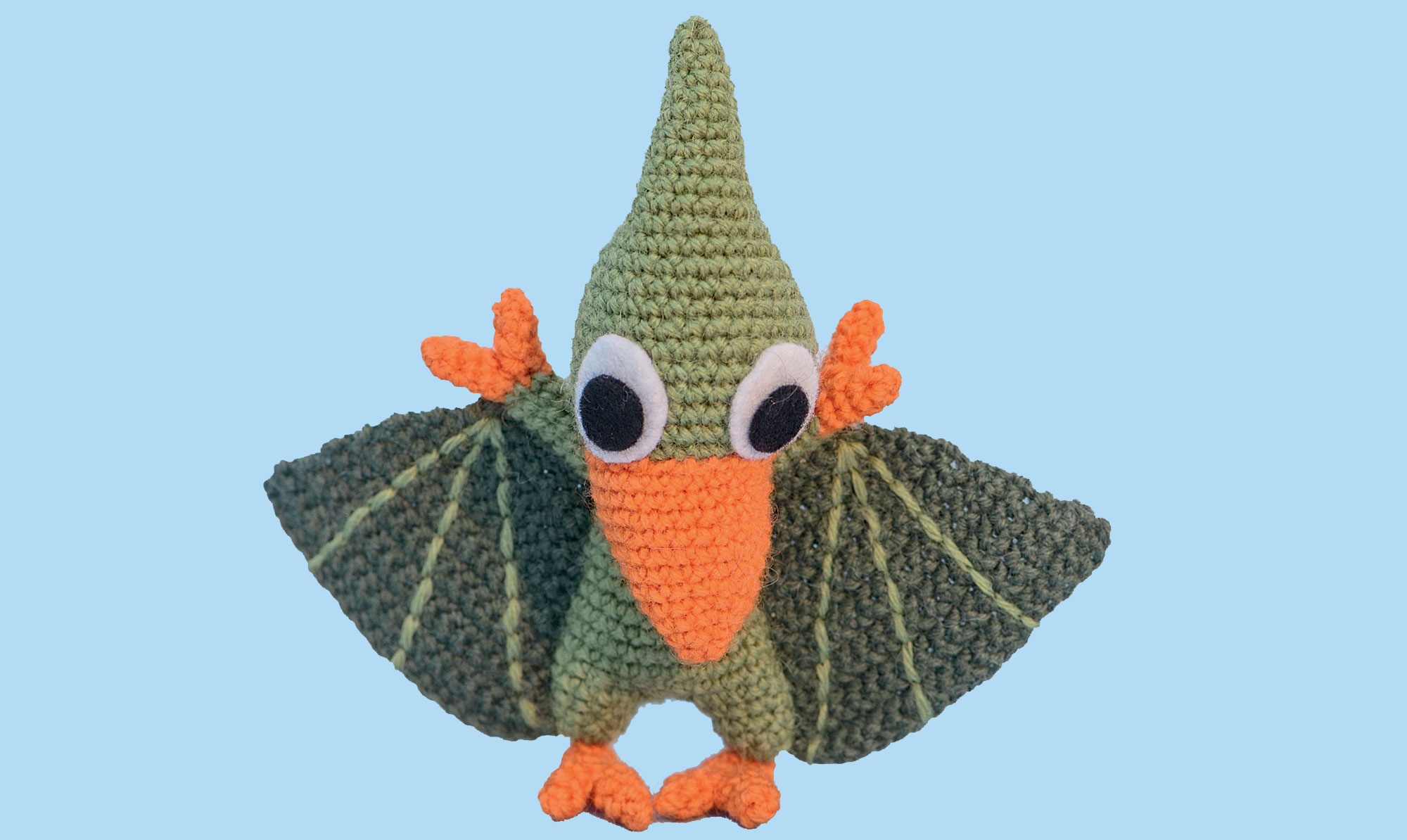 Den fyrigste fyr hedder Terkel Pterodactyl. Hæklet Pterodactyl