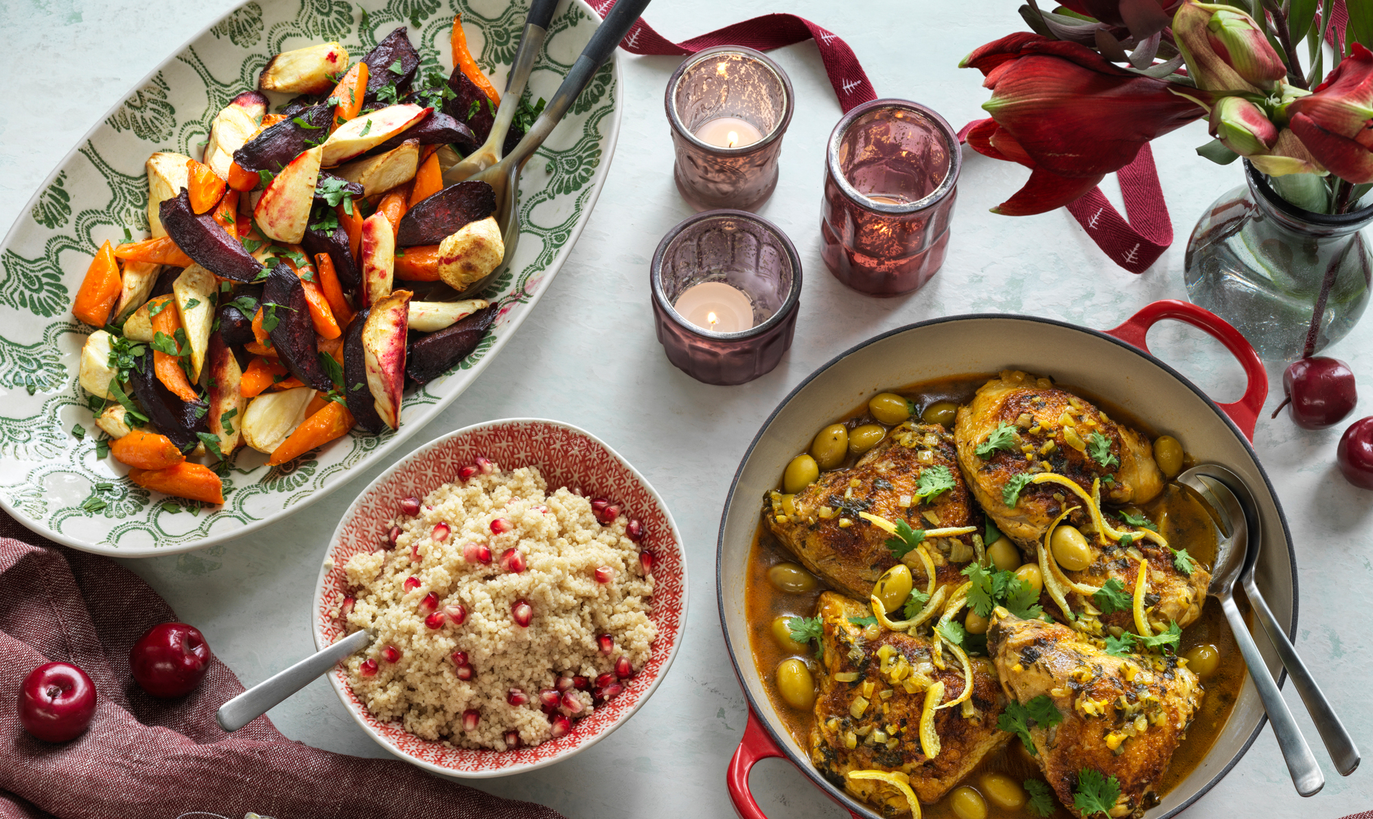 Kyllingetagine smager vidunderligt. Kyllingetagine med oliven og saltet citron