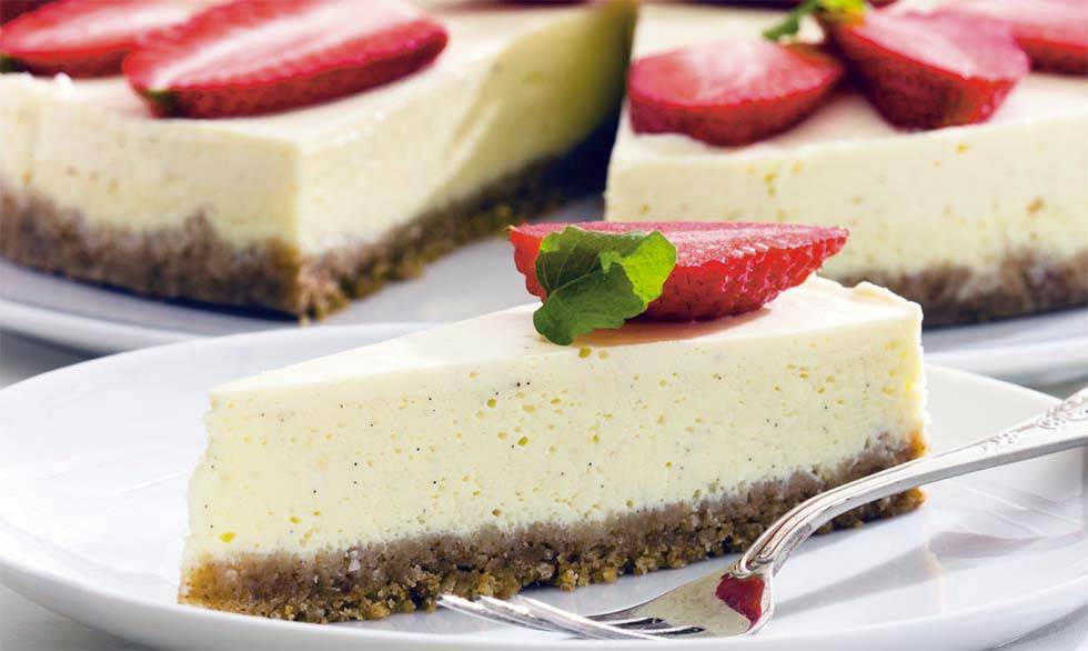 Cheesecake er lækker og populær til kaffen eller teen... Cheesecake