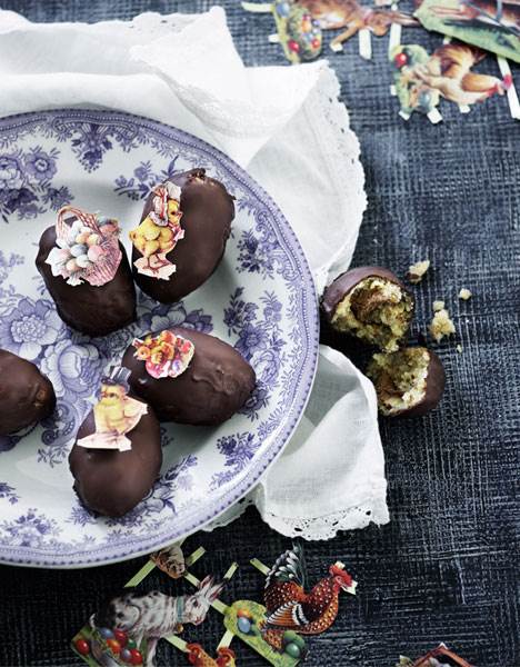 Påskeæg med hård og blød nougat