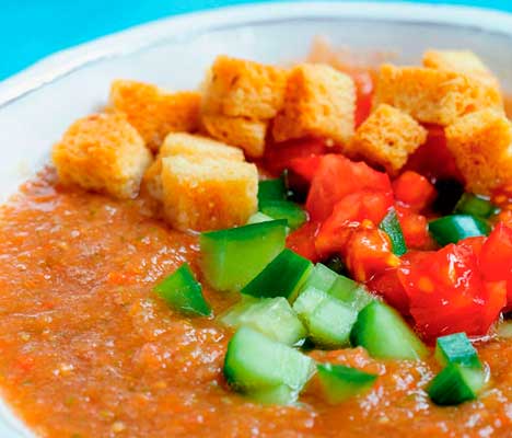 Hjemmelavet gazpacho